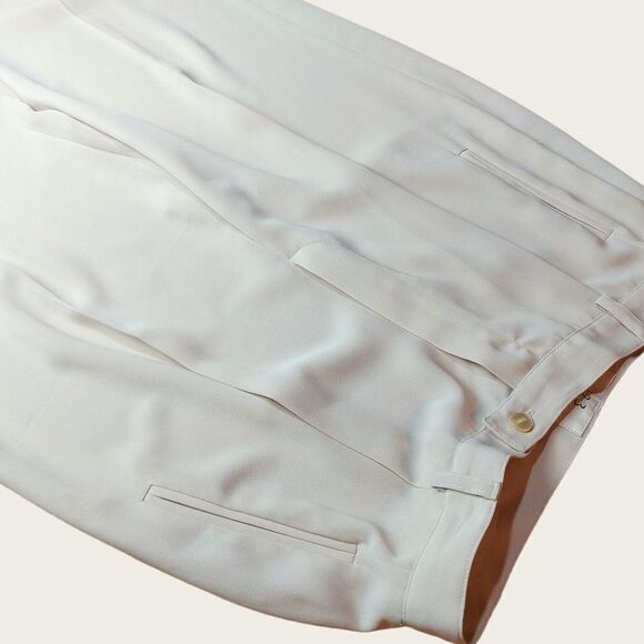 🌼4/$30 Un Deux Trois Beige Ivory Straight Trousers - Picture 7 of 10